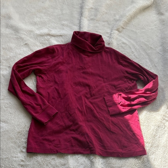 L.L. Bean Tops - 01 L.L.Bean Red Turtleneck Top Size Small | Layering Essential | Classic Cotton